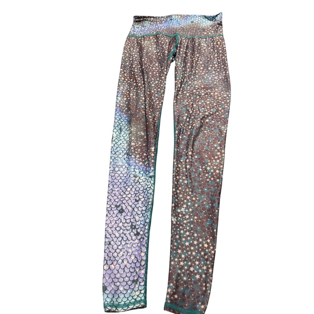 Teeki mermaid leggings sz XS colorful magical yoga activewear lightweight fltrng